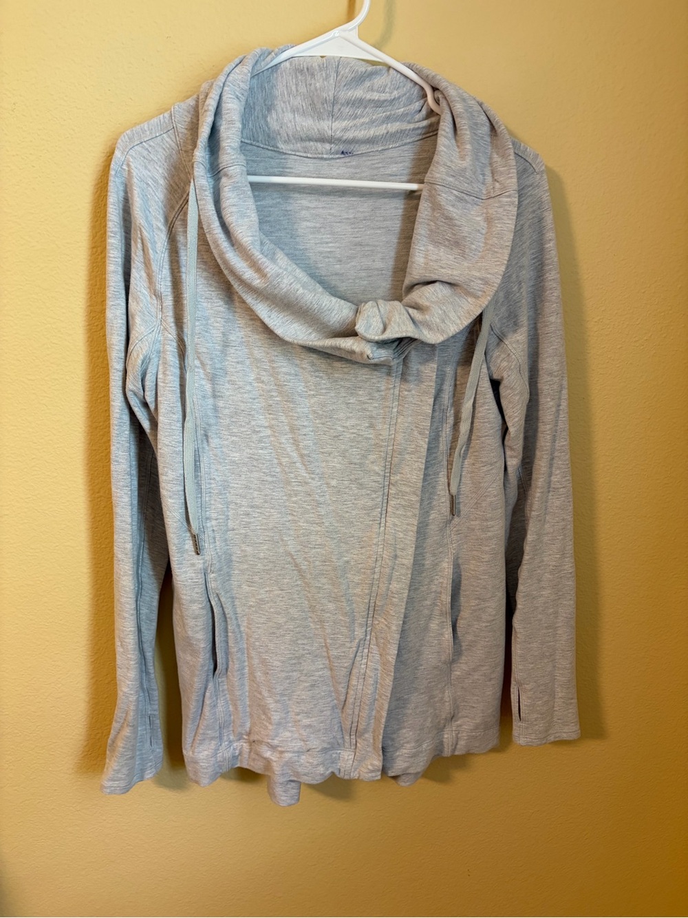 lululemon athletica Light Gray Cowl Neck Pullover